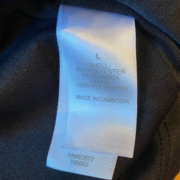 🔥Bisou Bisou High-Neck Scuba Crop Top Boho Tribal Southwestern Geo Y2K Blue L - Picture 4 of 6